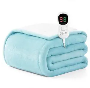 Heated Blanket Electric Throw - 50"x60" Heating Blanket Throw 1/2/4/6/8 Hours Auto-Off 10 Heat Level Over-Heat Protection Flannel Sherpa ETL Certification Heated Blanket Electric Throw - 50"x60" Heating Blanket Throw 1/2/4/6/8 Hours Auto-Off 10 Heat Level Over-Heat Protection Flannel Sherpa ETL Certification