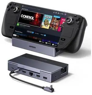 Steam Deck Dock 6-in-1 4K@120Hz HDMI 2.1, 100W PD, USB-A & USB C 3.0, Gigabit Ethernet, Dock for Rog Xbox Ally 2025, Steam Deck, ROG Ally, Region Go, MacBook Steam Deck Dock 6-in-1 4K@120Hz HDMI 2.1, 100W PD, USB-A & USB C 3.0, Gigabit Ethernet, Dock for Rog Xbox Ally 2025, Steam Deck, ROG Ally, Region Go, MacBook