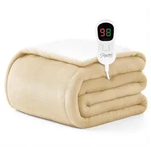 Heated Blanket Electric Throw - 50"x60" Heating Blanket Throw 1/2/4/6/8 Hours Auto-Off 10 Heat Level Over-Heat Protection Flannel Sherpa ETL Certification Heated Blanket Electric Throw - 50"x60" Heating Blanket Throw 1/2/4/6/8 Hours Auto-Off 10 Heat Level Over-Heat Protection Flannel Sherpa ETL Certification