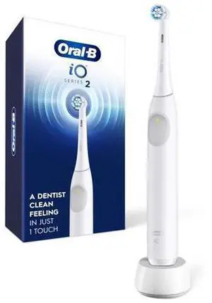 Rechargeable Electric Toothbrush, iO2, 3 Cleaning Modes, Automatic Pressure Sensor to Protect Gums, Pure White Rechargeable Electric Toothbrush, iO2, 3 Cleaning Modes, Automatic Pressure Sensor to Protect Gums, Pure White
