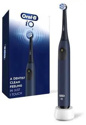 Rechargeable Electric Toothbrush, iO2, 3 Cleaning Modes, Automatic Pressure Sensor to Protect Gums, Dark Blue Rechargeable Electric Toothbrush, iO2, 3 Cleaning Modes, Automatic Pressure Sensor to Protect Gums, Dark Blue