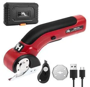 Cordless Electric Scissors, 4V Rechargeable Cardboard Cutter, 2000mAh Battery, with Safety Lock, 2 Blades, Box Cutter for Fabric Carpet Carton Plastic Leather Cloth Cordless Electric Scissors, 4V Rechargeable Cardboard Cutter, 2000mAh Battery, with Safety Lock, 2 Blades, Box Cutter for Fabric Carpet Carton Plastic Leather Cloth