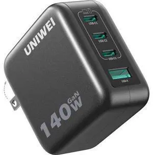 Laptop Charger 140W MAX USB C Charger 4-Port Multi-Device Fast Charging Advanced GaN Power Adapter for MacBook iPhone 17/16 Series Samsung Galaxy Pixel and More Laptop Charger 140W MAX USB C Charger 4-Port Multi-Device Fast Charging Advanced GaN Power Adapter for MacBook iPhone 17/16 Series Samsung Galaxy Pixel and More