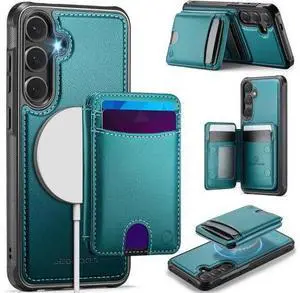 Wallet Case for Galaxy S26 Compatible with MagSafe for Men Women 2 in 1 Detachable Magnetic Phone Case with Card Holder Kickstand RFID Blocking for Galaxy S26 (6.3 inch) (Green) Wallet Case for Galaxy S26 Compatible with MagSafe for Men Women 2 in 1 Detachable Magnetic Phone Case with Card Holder Kickstand RFID Blocking for Galaxy S26 (6.3 inch) (Green)