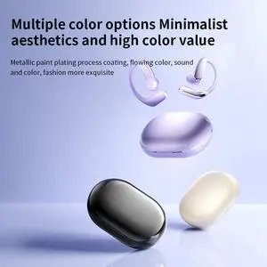YYK-Q102 Open Ear AI Translation Earbuds Earhook OWS Wireless Earbuds Simultaneous Interpretation Soft Sports Earphone Gold YYK-Q102 Open Ear AI Translation Earbuds Earhook OWS Wireless Earbuds Simultaneous Interpretation Soft Sports Earphone Gold