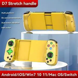 Controller Gamepad D7 Wireless Stretching Gaming Gamepad Controller Mobile for Joystick Android IOS for Cloud Gaming yellow Controller Gamepad D7 Wireless Stretching Gaming Gamepad Controller Mobile for Joystick Android IOS for Cloud Gaming yellow