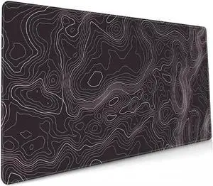 Large Gaming Mouse Pad Topographic Map Lines Contour Geographic Computer Keyboard Mouse Mat Desk Pad Non-Slip Desk Mat for Home Office Gaming Work, 35.4x15.7 in Large Gaming Mouse Pad Topographic Map Lines Contour Geographic Computer Keyboard Mouse Mat Desk Pad Non-Slip Desk Mat for Home Office Gaming Work, 35.4x15.7 in