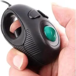 Portable Mini Finger Hand Held 4D USB Wired Trackball Mouse for Laptop Mac Window Computer Fits Left and Right Handed Users -Black Portable Mini Finger Hand Held 4D USB Wired Trackball Mouse for Laptop Mac Window Computer Fits Left and Right Handed Users -Black