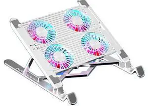 Laptop Folding Stand Laptop Coolers Adjustable Foldable Desk Tablet Pc Holder four fans siliver aluminium Laptop Folding Stand Laptop Coolers Adjustable Foldable Desk Tablet Pc Holder four fans siliver aluminium
