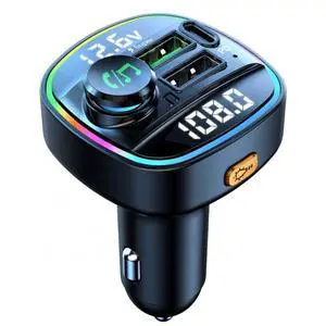 Dual Display Voltage Detection Handsfree Car Charger Fm Transmitter QC3.0+PD20W Fast Charging Mp3 Player for Car Dual Display Voltage Detection Handsfree Car Charger Fm Transmitter QC3.0+PD20W Fast Charging Mp3 Player for Car