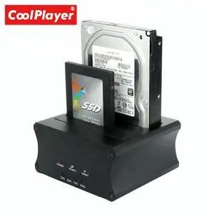 Portable Dual Bay Docking Station for SATA SSD & HDD USB 3.0 Plug Play Aluminum Case External Application Offline Clone Support Portable Dual Bay Docking Station for SATA SSD & HDD USB 3.0 Plug Play Aluminum Case External Application Offline Clone Support