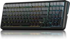 K99 98% Wireless Mechanical Keyboard, Tri-Mode Connection, Compact Gaming Keyboard with Six-Layer Padding Gasket, RGB Backlit,Hot Swappable Custom Keyboard for Mac/PC Icy Creamsicle Switch black K99 98% Wireless Mechanical Keyboard, Tri-Mode Connection, Compact Gaming Keyboard with Six-Layer Padding Gasket, RGB Backlit,Hot Swappable Custom Keyboard for Mac/PC Icy Creamsicle Switch black