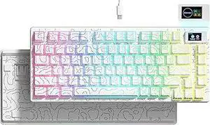 SK80 75% Foundation Mechanical Gaming Keyboard with Color Multimedia Display Pink Creamy Keyboards, Jelly Keycaps Hot Swappable RGB Wired Key Board Pre-lubed POM Switch for Mac/Win, Pink SK80 75% Foundation Mechanical Gaming Keyboard with Color Multimedia Display Pink Creamy Keyboards, Jelly Keycaps Hot Swappable RGB Wired Key Board Pre-lubed POM Switch for Mac/Win, Pink
