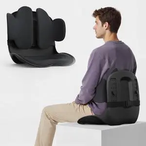 CABEVIBE M3 Ergonomic Chair 3D Lumbar Support Seat Cushion Portable for Home, Office, Meditation, Gaming