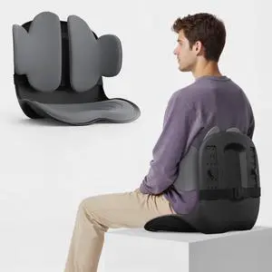 CABEVIBE M3 Ergonomic Chair 3D Lumbar Support Seat Cushion Portable for Home, Office, Meditation, Gaming