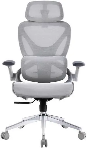CabeVibe Ergonomic Mesh Gaming Chair Office Chair with 2D Headrest, Dynamic Lumbar Support, 3 Positions In Grey