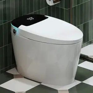 YULIKA Elongated Tankless Smart Toilet with Bidet Built In Auto Open/Close Lid, Heated Seat, Warm Water & Dryer, Remote Control