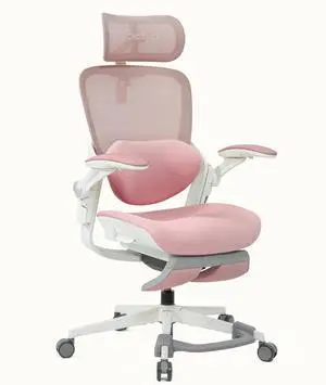 CABEVIBE S2 Petite Ergonomic Office Chair Gaming Chair for Women High Back Mesh Office Desk Chairs with Adjustable Lumbar, Headrest & Footrest