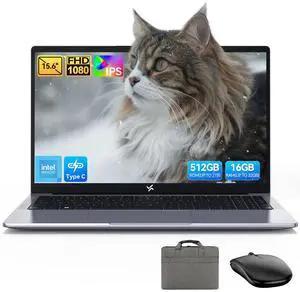 Blackview Huidun 2025 Laptop, 15.6" Laptops Computer for College Student & Business, Quad-Core N150 (Up to 3.6GHz, Beat N95/N97/N100), 16GB DDR4 512GB SSD, 4K FHD IPS, 100W Type-C Fast Charge