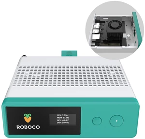 ROBOCO Panini | Jetson Orin Nano Case | Tool Free Assembly | Integrated Monitor | White (RC01WXM25) ROBOCO Panini | Jetson Orin Nano Case | Tool Free Assembly | Integrated Monitor | White (RC01WXM25)