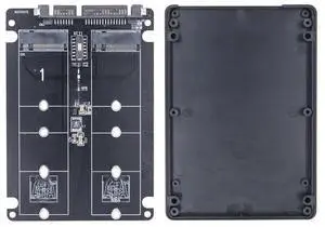 FOR Dual M.2 to SATA3.0 Adapter M.2 SATA Protocol SSD Adapter 2 Port NGFF M.2 B Key to SATA 3.0 6Gbps M2 to SATA Converter Card Case