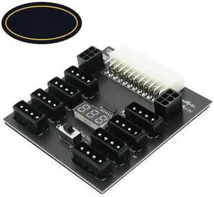 FOR Power Supply 800W ATX Power Supply Breakout Board with 8 Port 4Pin for Chia 2Port 6Pin Power for Video Card