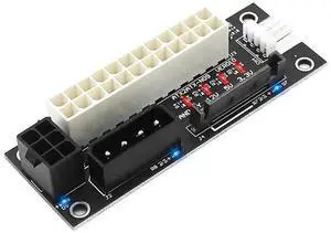 FOR Dual PSU Power Adapter ATX 24Pin to Molex 4Pin/SATA/6Pin Power Supply Board Sync Extender Cable Add2psu for Graphics Card