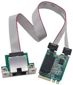 FOR I210AT Chip M.2 A+E to RJ45 COM Port Gigabit Ethernet Network Card 10/100/1000Mb Single Electrical Port Network Cards for Server