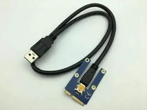 FOR Mini PCIe Riser PCI Express 1x to 16x for Laptop External Graphics Card GDC mini PCIe to PCI-e Extension Cable Riser Card