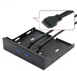 FOR 20Pin 2 Port USB 3.0 Hub USB3.0 Front Panel Cable Adapter Metal Bracket for PC Desktop 3.5 Inch Floppy Disk Drive Bay