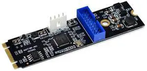 FOR M.2 NGFF NVME to USB 3.0 19pin Header Convert NGFF Card to 2 Port USB3.0 Expansion Card Transfer Adapter IDE 4PIN Power Supply