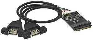 FOR Mini PCI Express to Dual USB Adapter mPCIe to 5 Pin 2 Port USB2.0 Converter for Full/Half Height Mini PCIE Card/USB Flash Disk