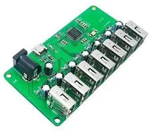 USB HUB Splitter 1 to 7 Port USB Hub Seven Port USB Splitter Module with Power Supply USB 2.0 Expansion