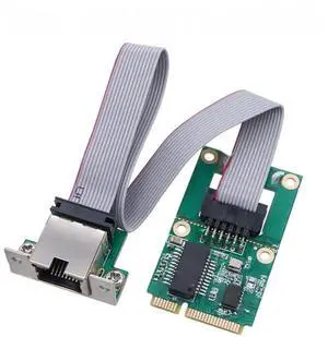FOR Mini PCIE Gigabit Ethernet Network Adapter RTL8111H/RTL8111F Chip 10/100/1000Mbps Mini PCI Express to RJ45 COM Port Lan Card