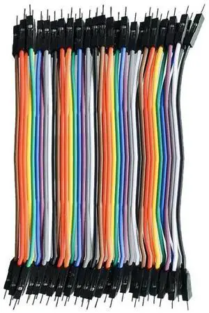 1lot =40pcs 10cm 2.54mm 1pin 1p-1p male to male jumper wire cable for