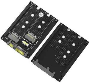 FOR M2 SATA SSD Adapter Dual B+M Key M.2 NGFF SSD to 2.5" SATA 3.0 6Gbps Converter Adapter Card with Metal Case Socket Enclosure