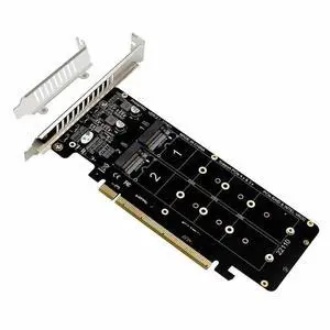 FOR PCI Express 4.0 X16 to 4 Port NVME RAID Card Adapter M KEY NVME PCI-E Split Card 32Gbps Support 2230 2242 2260 2280 M.2 NVME SSD