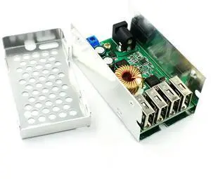 DC-DC 9V 12V 24V 36V To 5V Step Down Board 5A 4 USB Output Buck Converter Power Supply Module with Aluminum Shell Pho