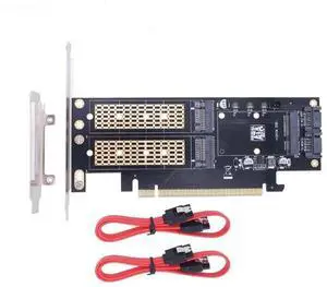 FOR M2 NVMe SSD NGFF to PCIE 3.0 X16 Adapter M Key B Key mSATA PCI Express 3.0 M.2 NVME SSD M2 SATA SSD mSATA 3 in 1 Converter Riser