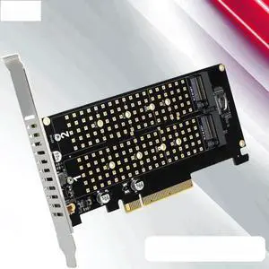 FOR Dual M.2 NVME to PCI Express X8 4.0 Raid Controller PCIE Split Card 2 Ports M2 NVME M KEY for 2230 2242 2260 2280 22110 NVME SSD