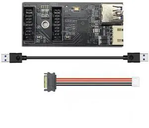 FOR USB Adapter Conector USB 19pin to Dual 19Pin Motherboard Splitter 19Pin Connector Header USB 3.0 Hub 6Gbps Riser Extension Cable