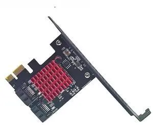 FOR PCIe to 2 Ports SATA 3 III 3.0 6Gbps SSD Adapter PCI-e PCI Express x1 Controller Board Expansion Card Support x4 x6 x8 x16 Riser