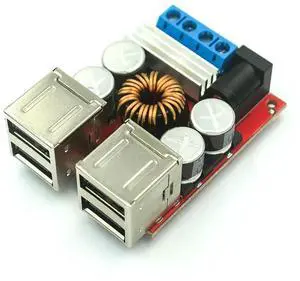 DC-DC vehicle charging module 8V-35V 5V 8A power supply depressurization module 4 port USB output mobile charger