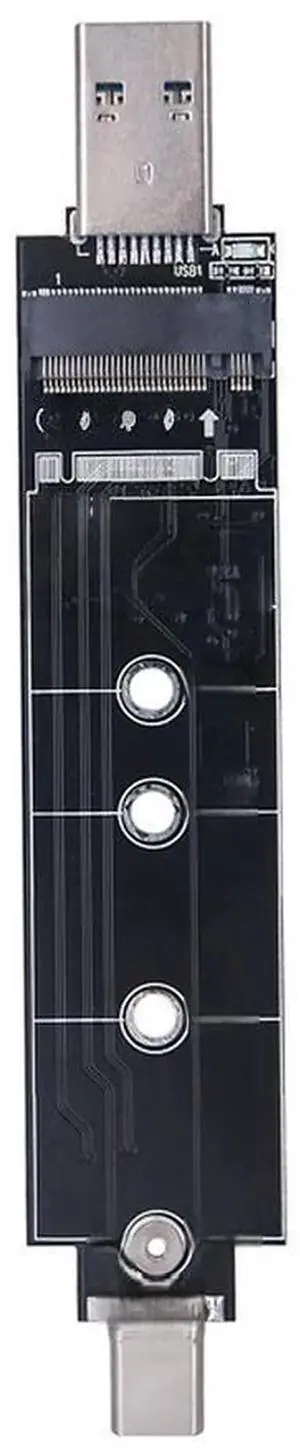 FOR Dual Protocol M2 SSD Adapter 10Gbps USB 3.2 GEN2 USB-A + Type C Riser RTL9210B Chip B+M/M Key for M.2 SATA Protocol SSD NVME SSD