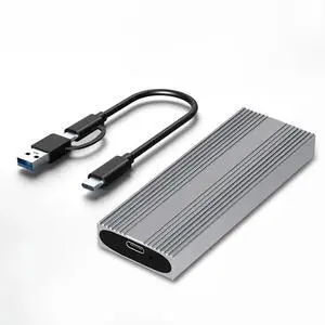FOR M.2 NVME SATA SSD Case Enclosure Dual Protocol JMS581D Chip 10Gbps USB 3.2 GEN2 TYPE C External M2 SSD Box M / B+M Key Tool Free