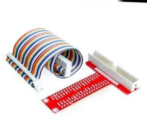 Pi 3& Pi Model 3B+ T expansion DIY kit (40Pin GPIO cable + T GPIO Breakout Expansion Adapter Board