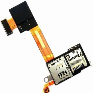 SIM And Micro SD Memory Card Tray Holder Contact Flex Cable M2 E2303 D2305 D2306
