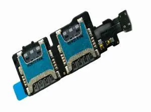 2PCS/Lot SIM Card Holder And MicroSD Card Reader Contact Flex Cable Ribbon Replacement Part S5 Mini G800F