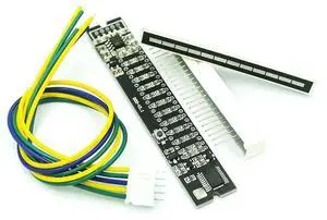 Mini Dual 12 Level indicator VU Meter Stereo Amplifier Board Adjustable light Speed Board With AGC Mode Diy KITS