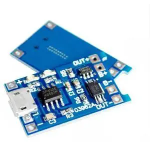 5pcs/lot 5V Micro USB 1A 18650 TP4056 Charging Board With Protection Charger Module